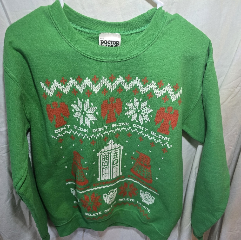 Dr. Who Christmas Sweater Small